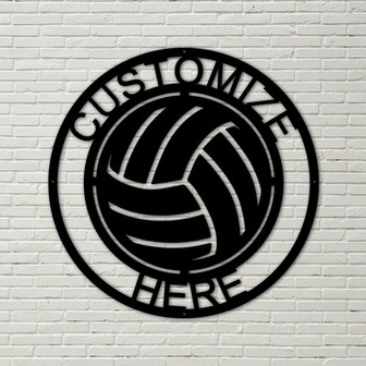 Customizable Metal Volleyball Sign, Volleyball Home Decoration, Metal Volleyball Decor, Steel Volleyball Sign, Custom Volleyball Decor - Thegiftio UK