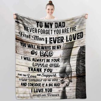 To My Dad Blanket, Dad Gifts From Daughter, Fathers Day Blanket, Dad Birthday Gifts From Daughter Father's Day Soft Fleece Blanket For Bedding Sofa And Travel - Thegiftio UK
