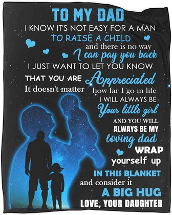Dad Blanket From Daughter Blanket Gifts To My Dad Birthday Throw Blanket - Thegiftio UK