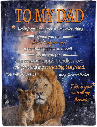To My Dad Blanket Letter Printed Blanket Gift From Daughter Ultra-soft Flannel Bed Blanket Daughter Gifts For Birthday, Thanksgiving, Christmas, Graduation Day - Thegiftio UK
