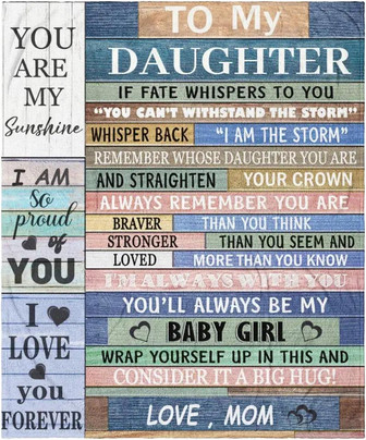 Daughter Blanket Gift, Daughter Gifts For Birthday Graduation, Gifts For Daughter, Blanket For Daughter Throws From Mom - Throw Blanket - Thegiftio UK