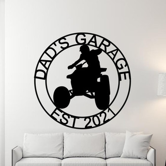 Four Wheeler Parking Sign, Four Wheeler Sign, ATV Sign, ATV Parking Sign, ATV Driver Gift, Four Wheeler Decor, Metal Sign, Personalized - Thegiftio UK
