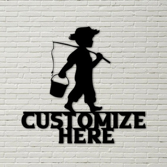 Gone Fishing Metal Sign, Fishing Home Decor, fish hook sign, metal fish hook, fishing decoration, metal fish sign, fishing decor - Thegiftio