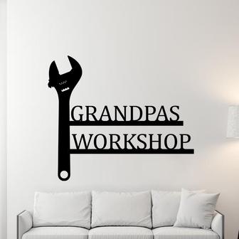 Grandpa&#39;s Workshop Sign, Crescent Wrench & Hammer art, Gift for Grandpa, Woodworker Sign, Custom Workshop Sign, Grandpa Gift, Workshop Sign - Thegiftio UK
