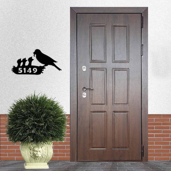 House Numbers Bird Nest Sign, Birt nest Address Metal Sign, House address sign, Custom Address Plaque, House Numbers, Custom Sign - Thegiftio