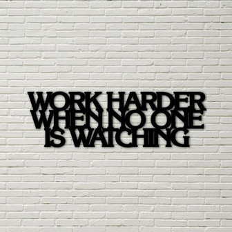 Inspirational sign, cute wall sign, inspirational poster, cute metal sign, work harder sign, motivational sign, motivational poster, - Thegiftio UK