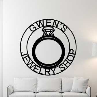 Jewelry Shop Sign, Personalized Jeweler Sign, Gift for Jeweler, Jewelry Shop Decor, Jewelry Business Sign, Personalized Custom Jewelry Sign - Thegiftio UK