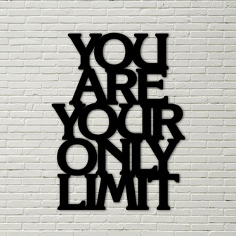 You Are Your Only Limit, Inspirational Metal Wall Signhome decor sign, speed limit sign, motivational sign, motivational poster, - Thegiftio UK