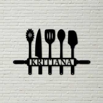 Metal Custom Kitchen Sign - Metal Sign kitchen gift for mom, custom metal sign, kitchen signs, kitchen wall decor, kitchen gift, chef gift - Thegiftio UK
