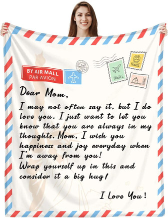 Mom Gift Blanket Mom Birthday Gift - Mothers Day Unique Gifts - Gifts For Mom From Daughter Or Son - Soft Flannel Hug Mother Family Affection Throw Blanket To My Mom Blanket - Thegiftio