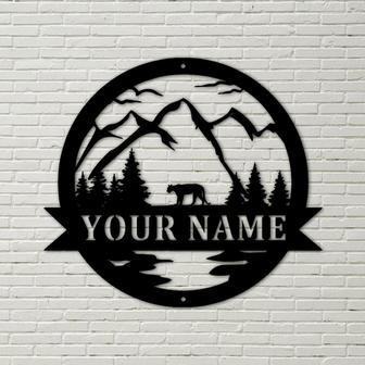 Mountain Lion Name Metal Sign, Father&#39;s gift, Last Name Art, Family Name Sign, Hunting Gift, Wall Decor, Mountain Lion Sign - Thegiftio UK