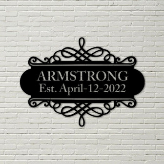 Ornate Metal Address Plaque - Custom Metal Sign - Outdoor Metal Sign - House Numbers - Address Sign - Housewarming Gift - Thegiftio UK