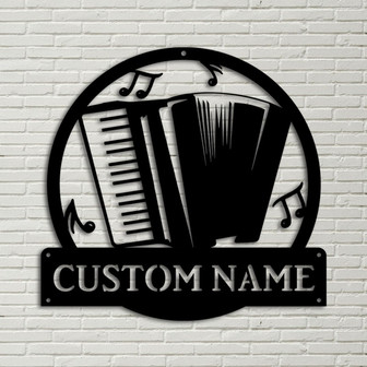 Personalized Accordion Metal Sign Art Custom Accordion Metal Sign Accordion Gifts for Men Accordion Gift Musical Instrument Gift - Thegiftio UK