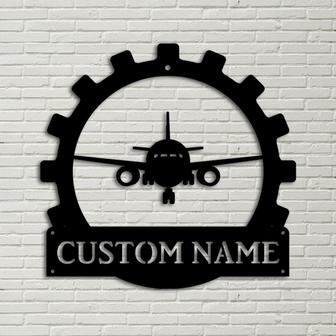 Personalized Aircraft Mechanic Monogram Metal Sign Custom Aircraft Mechanic Metal Sign Hobbie Gifts Birthday Gift - Thegiftio UK