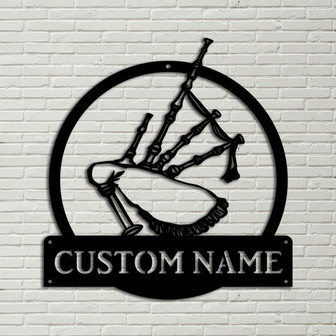 Personalized Bagpipes Music Monogram Metal Sign Art Custom Bagpipes Music Monogram Metal Sign Bagpipes Gifts Musical Instrument - Thegiftio UK