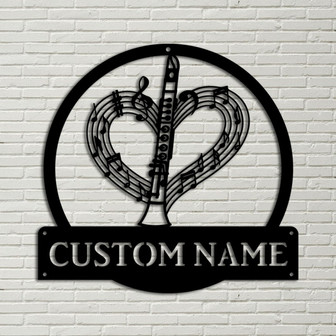 Personalized Clarinet Music Metal Sign Art Custom Clarinet Music Metal Sign Clarinet Gifts for Men Clarinet Gift Music Gift - Thegiftio UK