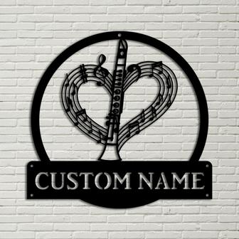Personalized Clarinet Music Metal Sign Art Custom Clarinet Music Metal Sign Clarinet Gifts for Men Clarinet Gift Music Gift - Thegiftio