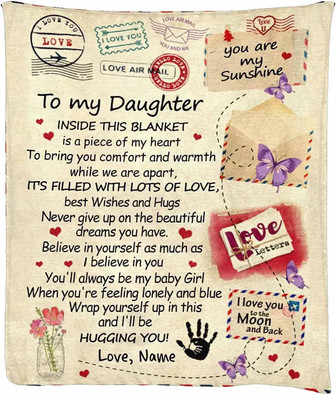 Personalized Custom Name Throw Blanket Wrap Yourself Up In This Blanket Ultra-soft Cozy Microfleece Travel Blanke Butterfly Blanket For Birthday - Thegiftio UK