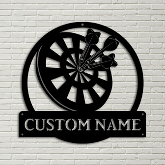Personalized Darts Monogram Metal Sign, Custom Darts Metal Sign, Sport Gifts, Birthday Gift, Sport Gift - Thegiftio UK