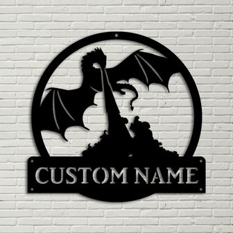 Personalized Dragon Metal Sign, Custom Dragon Metal Sign, Hobbie Gifts, Birthday Gift, Dragon Sign - Thegiftio UK