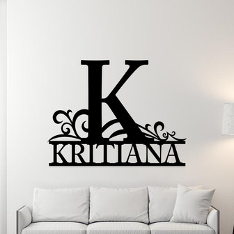 Personalized Family Name Metal Sign, Last Name Sign, Initial, Metal Monogram, Door Hanger, Housewarming Gift, Wedding Monogram, Anniversary - Thegiftio UK
