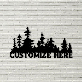 Personalized Forest Sign, Metal Home Decor - Thegiftio UK