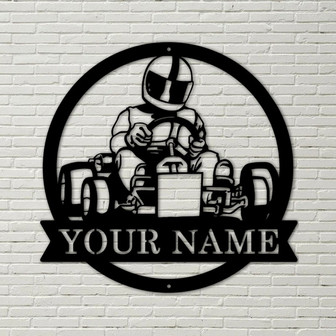 Personalized Go Kart Racing Metal Sign Art, Custom Go Kart Racing Metal Sign, Hobbie Gifts, Sport Gift, Birthday Gift - Thegiftio UK
