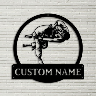 Personalized Judo Monogram Metal Sign Art, Custom Judo Sport Metal Sign, Hobbie Gifts, Sport Gift, Birthday Gift - Thegiftio UK