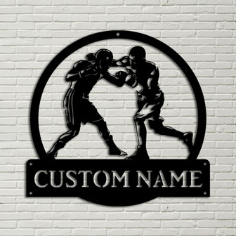 Personalized Kickboxing Sport Monogram Metal Sign Art, Custom Kickboxing Sport Metal Sign, Hobbie Gifts, Sport Gift, Birthday Gift - Thegiftio UK