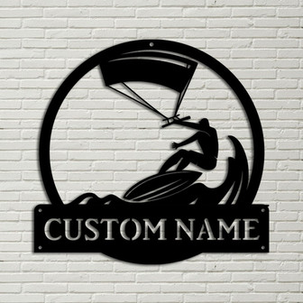 Personalized Kitesurfing Sport Monogram Metal Sign Art, Custom Kitesurfing Sport Metal Sign, Hobbie Gifts, Sport Gift, Birthday Gift - Thegiftio UK