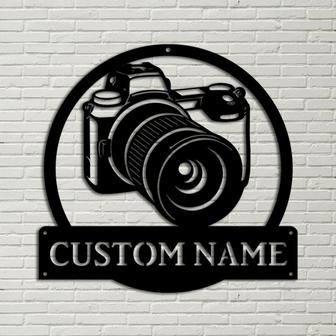 Personalized Photographer Monogram Metal Sign Art, Custom Photographer Metal Sign, Hobbie Gifts, Sport Gift, Birthday Gift - Thegiftio UK
