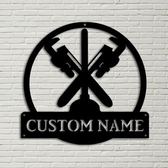 Personalized Plumbing Metal Sign Art, Custom Plumber Monogram Metal Sign, Plumber Gifts, Job Gift, Plumber Gift - Thegiftio UK
