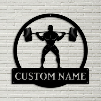 Personalized Powerlifting Sport Monogram Metal Sign Art, Custom Powerlifting Sport Metal Sign, Hobbie Gifts, Sport Gift, Birthday Gift - Thegiftio UK