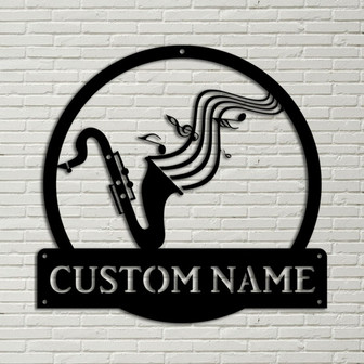 Personalized Saxophone Metal Sign Art, Custom Saxophone Metal Sign, Saxophone Gifts for Men, Saxophone Gift, Musical Instrument Gift - Thegiftio UK