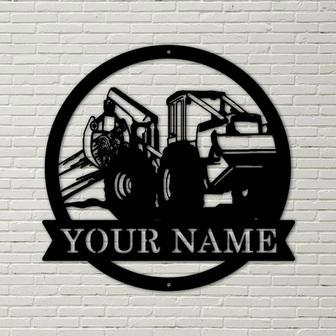 Personalized Skidder Metal Sign Art Custom Skidder Metal Sign Custom Skidder Gift, Job Gift, wheel loader, skidder - Thegiftio UK