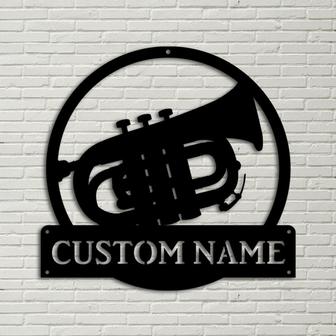 Personalized Tuba Music Monogram Metal Sign Art, Custom Tuba Music Monogram Metal Sign, Tuba Music Gifts for Men, Musical Instrument - Thegiftio