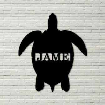Sea Turtle Metal sign Wreath, Front Door Wreath, lake house decor, beach home decor, metal sign, metal turtle - Thegiftio UK