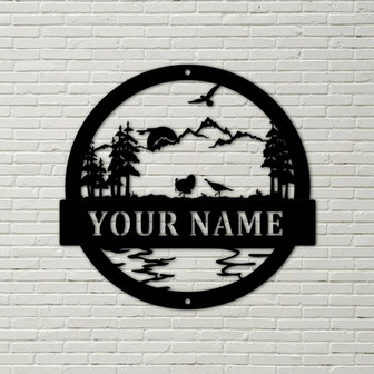 Turkey metal sign, Personalize Turkey Metal Sign, Last name Turkey Sign for Outdoor, Personalize Metal Sign, Outdoor Name, Outdoor Name Sign - Thegiftio UK