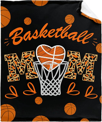 Basketball Mom Blankets Super Soft For Bed Couch Sofa Fuzzy Warm Cozy Lightweight Throw For Friend Adults Women Men Family - Thegiftio UK