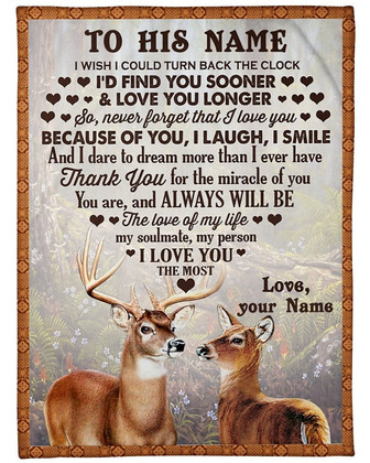 Blanket for husband, Husband's birthday gift, I wish i could turn back the clock, Personalized Fleece Blankets, anniversary gift - Thegiftio