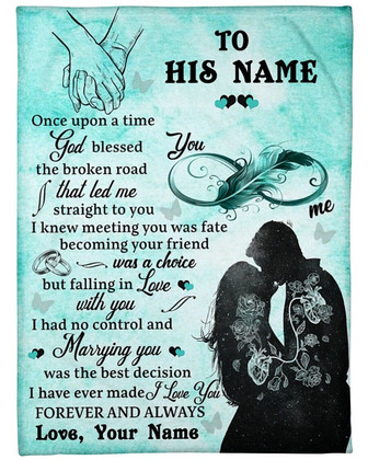 Blanket for husband, Personalized Fleece Blankets, To his name God blessed you blanket,Customize Christmas blanket,husband and wife - Thegiftio UK