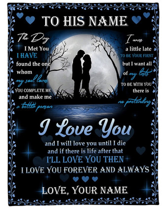 Blanket for husband, Personalized Name Blankets, I love you, Fleece blanket,valentine's day gifts, blanket for him, gift for him - Thegiftio UK