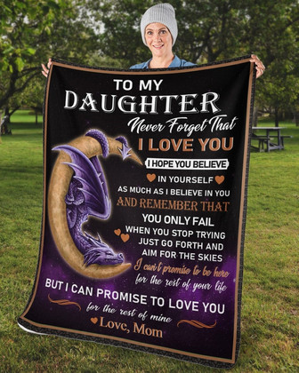 Blankets for daughter, blanket gifts from mom dad, Custom Fleece Blankets,Christmas blanket Gifts, daughter gifts - Thegiftio