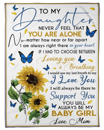 To my Daughter Blanket, Gift from Mom, Daughter's birthday, Christmas blanket, Fleece Blanket, perfect gifts for girl, Daughter love - Thegiftio UK