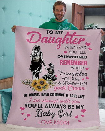 To my daughter Blankets, Mommy and daughter gifts, Custom Fleece Blankets,Christmas blanket Gifts, blanket for daughter,custom gifts - Thegiftio