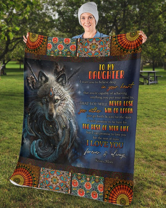 To my daughter Blankets, blanket gifts from mom dad, Custom Fleece Blankets,Christmas blanket Gifts, blanket for daughter - Thegiftio UK