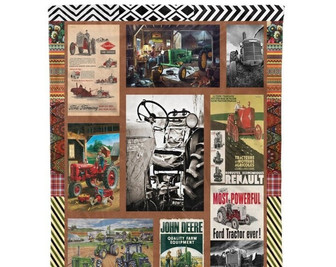 Farm Tractor blanket, blanket for farmer, farming truck blanket, blanket for tractor boy, Christmas blanket, daddy grandpa gifts, son gift - Thegiftio UK