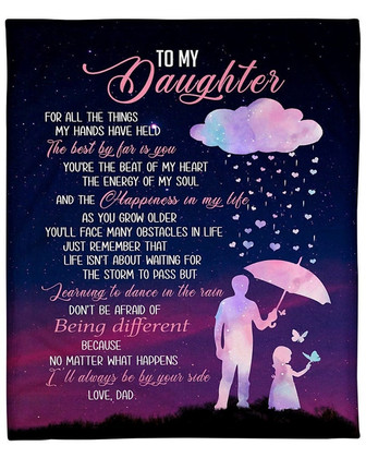Father and daughter, to my daughter blanket, Fleece Blankets, Christmas blanket Gifts, blanket for daughter, mom blanket - Thegiftio UK