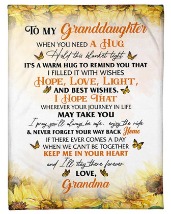To my granddaughter blanket, Christmas blanket, Grandma gifts, blanket from Nana, family gifts, Mom and grandma, Fleece blanlet - Thegiftio UK