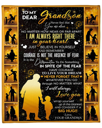 To my grandson blankets, grandma blanket gifts, Custom Fleece Blankets,Christmas blanket Gifts - Thegiftio UK